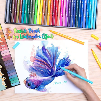 35 Dual Markers Pen for Adult Coloring Book, Coloring Brush Art Marker, Fine ...