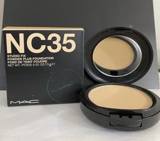 MAC Studio Fix Powder Plus Foundation Shade NC35 Full Size 15g ORIGINAL FORMULA!