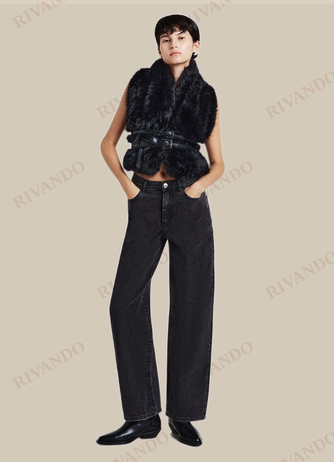 Jeans con strass
