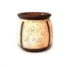 Weller Claywood Vase Arts Crafts Floral Relief Pottery USA Antique c1910
