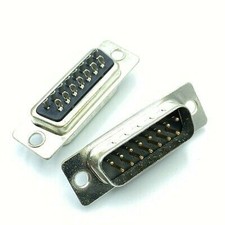 15PIN 15P D-SUB MALE PANEL CONNECTOR QTY:2