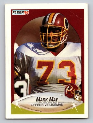 1990 Fleer #162a Mark May black line above text on back