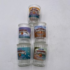 Lot 5 Bama Jelly Jar Dinosaurs #2 #3 #4 #5 #6 See Pics