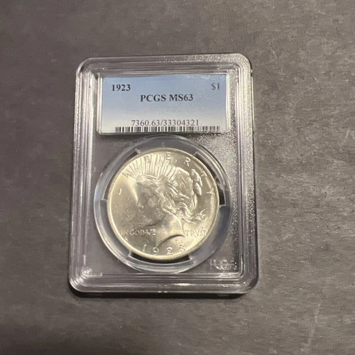 1923 PCGS Ms 63 Peace Dollar 90% silver