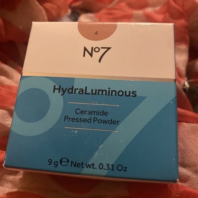 No7 HYDRA LUMINOUS CERAMID GEPRESSTES PUDER ~ 9 G ~ FARBTON 4 ~ NEU IM KARTON ~