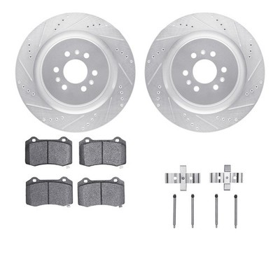 For Cadillac STS 06-11 Brake Kit eLINE Series Drilled & Slotted Rear Brake Kit w