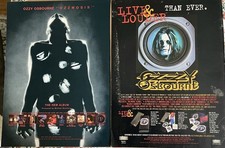 Vintage Ozzy Osbourne Album Video Ad Lot Ozzmosis Live & Loud