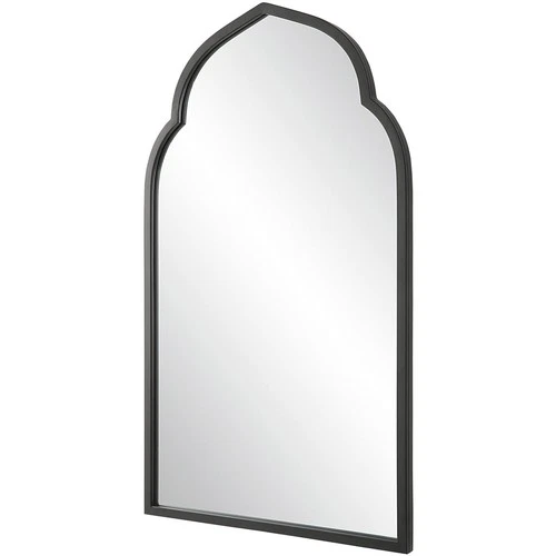 Uttermost 09746 Kenitra 40 X 24 inch Matte Black Arch Wall Mirror - Picture 3 of 6