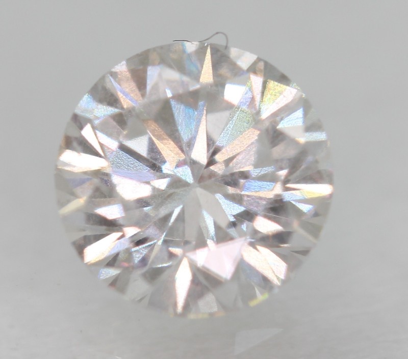 Certified 0.54 Carat D VS2 Round Brilliant Natural Enhanced Loose Diamond 5.12mm
