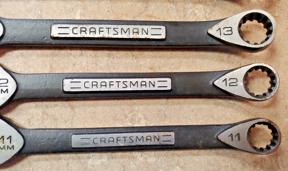 Craftsman 6 Pcs Metric Black Oxide Spline Combo Wrenchs 17-15-14-13-12-11m D-AB - Image 3 of 4