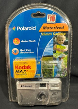 NOS Polaroid 35mm Motorized Camera Focus Free Auto Flash Expired Kodak Max Film