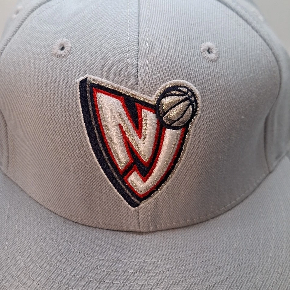 Gorra Reebok New Jersey Nets ajustada 7 3/4 baloncesto NBA sombrero gris lana Foto 2 de 4