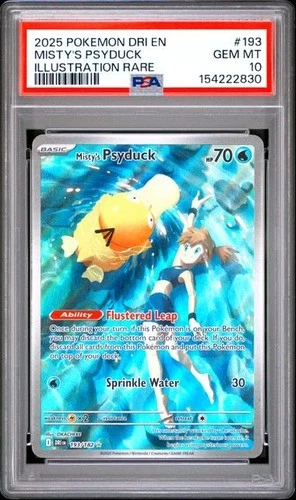 Misty's Psyduck *PSA 10* Illustration Rare *Destined Rivals* #193 * Pokemon