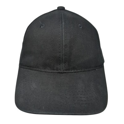 George Strapback Baseball Cap Black One Size Adjustable Vented Holes Blank