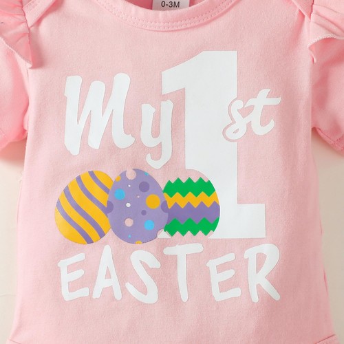 Baby Girl Easter Outfits Infant Clothes Short Sleeve Romper Overall Skirt Dre... - Picture 5 of 8