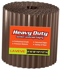 Corrugated Metal Garden Edging 8" x 20Ft, Landscape Edging 8 Inch × 20FT Coffee