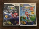Super Mario Galaxy 1 and 2 BUNDLE Nintendo Wii Tested and Working CIB