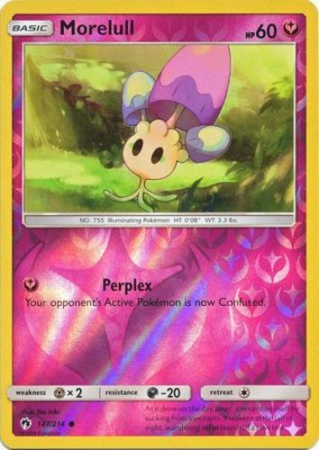 LP Pokemon Morelull - 147/214 - Common - Reverse Holo Lightly Played Lost Thunde