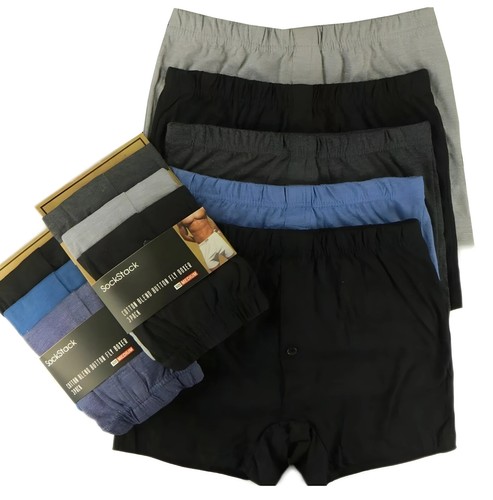 Pantaloncini Boxer Uomo METLUQ In Cotone Jersey - Taglie Dalla S Alla 6XL - Lotto Da 3, 6 O 12