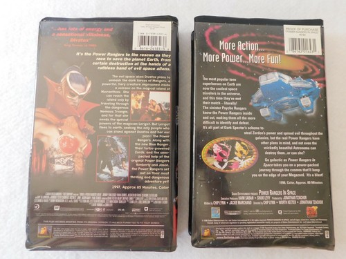 Mighty Morphin Power Rangers: The Movie & Power Rangers in Space VHS Tape - Picture 2 of 6