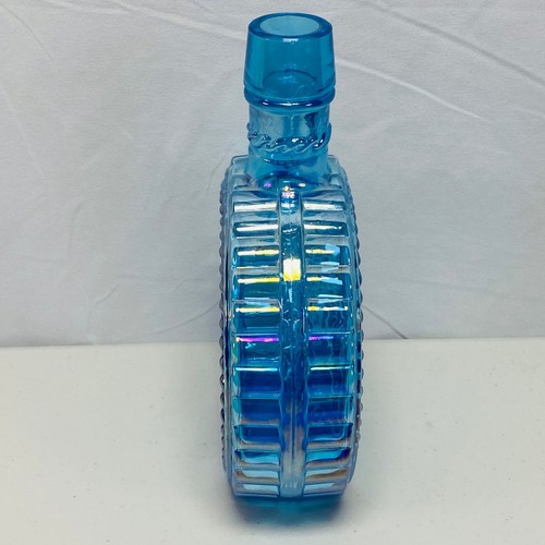 Limited Edition Bicentennial Spirit of 75 Blue Glass Decanter Bottle Holly City - Picture 6 of 14