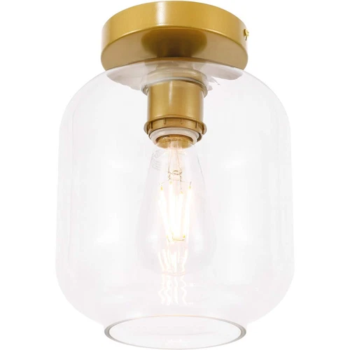 Living District Collier 1 light Brass and Clear glass Flush mount - Picture 7 of 7