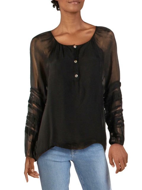 black silk tee