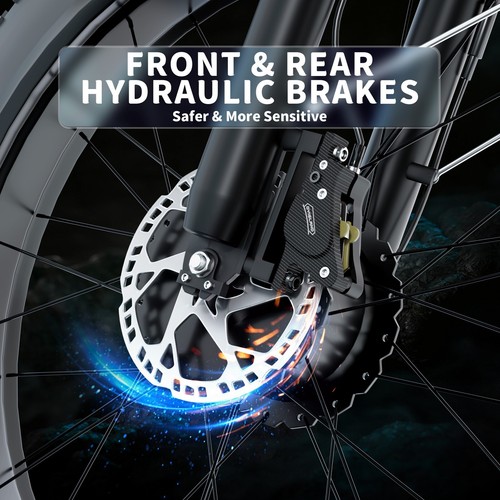 AWD 35MPH 26" Fat Tire E-Bike, 48V/52V 2000W Dual Motor Adults Electric MTB Bike - Picture 37 of 75