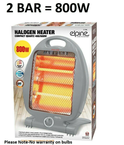 HALOGEN ELECTRIC HEATER 400W 800W PORTABLE INSTANT HEAT FREE STANDING ...
