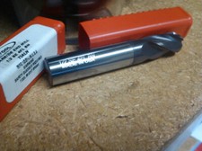 1/2" 4 FLUTE SINGLE END AlTiN COATED CARBIDE BALL END MILL