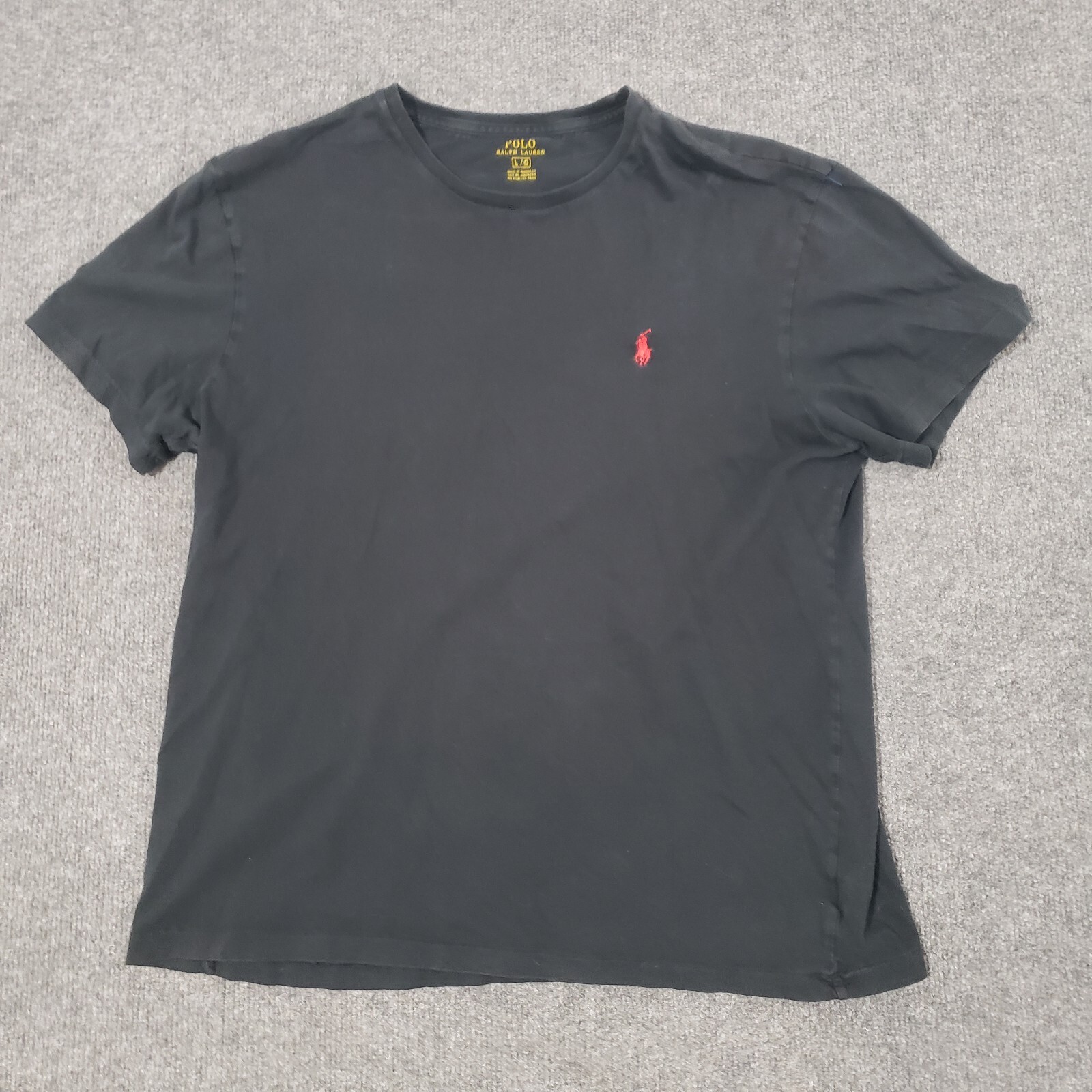 polo ralph lauren nera t shirt rosso pony