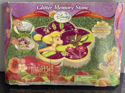 Disney Fairies Tinkerbell Glitter Memory Stepping Stone Kit NIOB - Picture 2 of 6