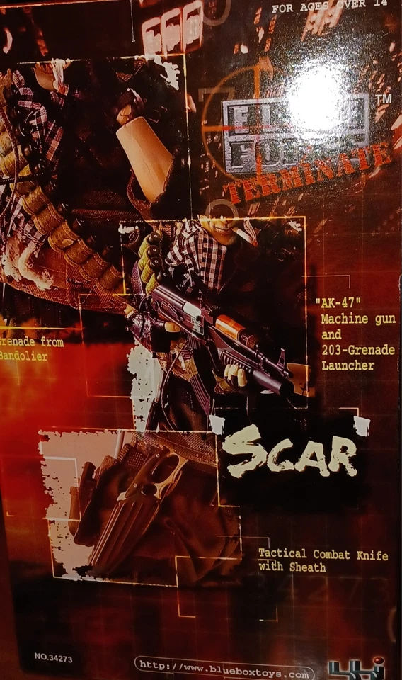 Figura de acción Elite Force Scar 12" escala 1:6 se envía desde EE. UU. ENVÍO GRATUITO Foto 2 de 4