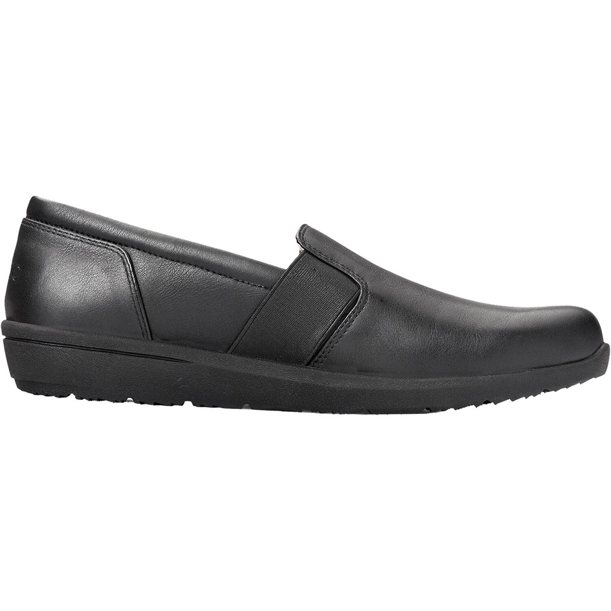 Vionic Magnolia Gianna Leather Slip On Shoes BLACK