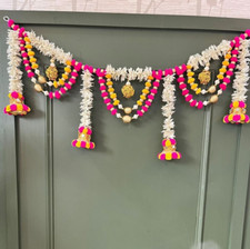 Indian Toran Bandhanwar Door Hanging   Floral Festive Decoration - Ships from US