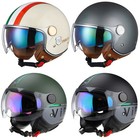 VIPER OPEN FACE RS-V19 SCOOTER MOTORCYCLE HELMET DUAL VISOR FORZA ITALY TITANIUM