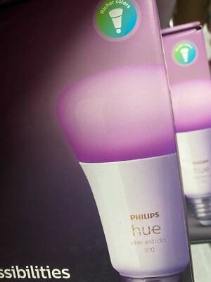 PHILIPS Hue White and Color Ambiance A19 LED BULB - Multicolor 800L  (1-BULB)