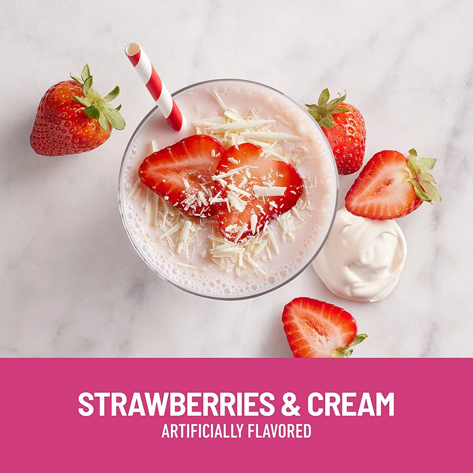 SlimFast Meal Replacement Powder Original Strawberries & Cream Weight Loss Sh... - Image 3 of 4