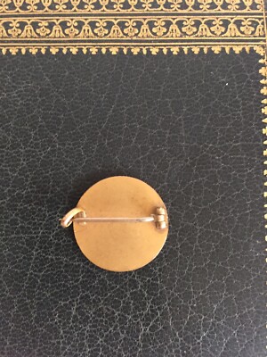 Broche Ancienne Vierge Marie Plaqué Or - Marque Murat - Bijou Religieux Vintage - Occasion