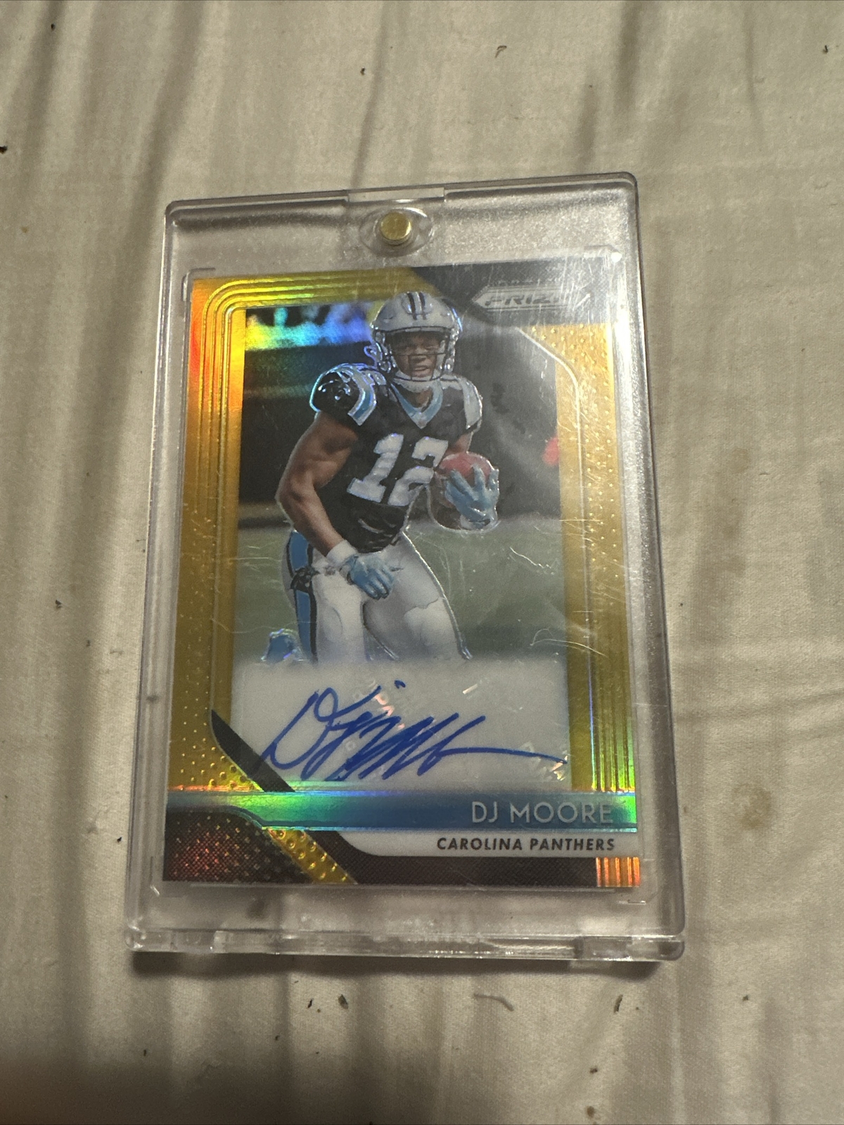2018 Panini Prizm Football DJ Moore Gold Rookie Auto 6/10
