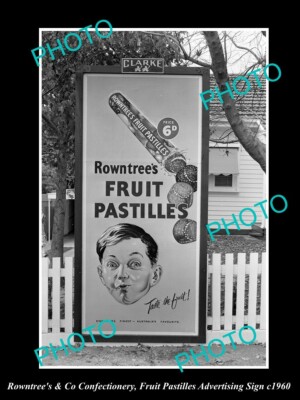 OLD POSTCARD SIZE PHOTO ROWNTREE CHOCOLATE PASTILLES ADVERTISING POSTER ...