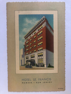 Hotel St Francis Newark New Jersey USA Advertising Postcard c4