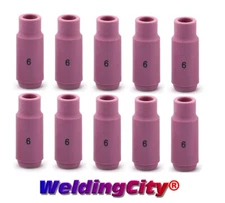 WeldingCity® 10-pk Alumina Ceramic Cup 10N48 #6 3/8" TIG Welding Torch 17/18/26