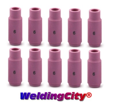 WeldingCity  10-pk Alumina Ceramic Cup 10N48 #6 3/8'' TIG Welding Torch 17/18/26