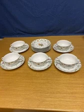 Limoges Raynaud Ceralene Guirlandes (5 Sets) Cream Soup Bowls & More