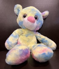 Gund Take a Long Tie Dye Bear-Soft Plush Teddy 13” Yellow Pink Purple Big Eyes
