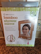 Spasensations Bamboo Shower Mirror NEW In Box
