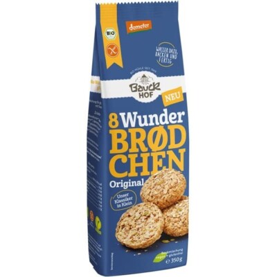 Bauckhof - Brötchen Backmischung Demeter Wunderbrödchen, glutenfrei Bio (350g)