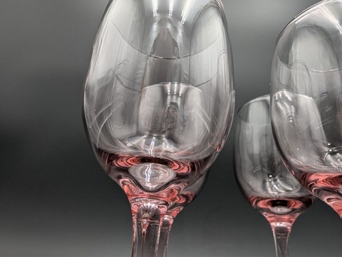 Set Of 4 Vintage Libbey Pink Rose Premier Stemmed Champagne Glass 10 Oz. - Picture 6 of 7