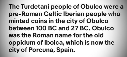 80BC-40BC Turdetani People City of Obulco Celtic Coin CeltIberian Apollo - Picture 10 of 10